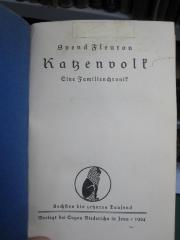 III 94904 4.Ex.: Katzenvolk : eine Familienchronik (1924)