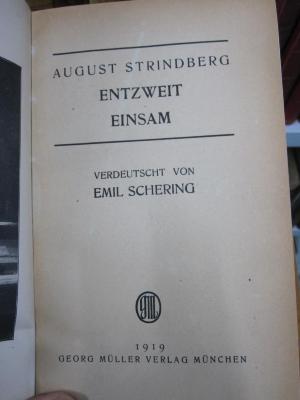 III 96905 IV 5 4.Ex.: Entzweit einsam (1919)