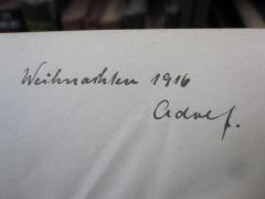 G46 / 1039 (unbekannt;[?], Adolf[?]), Von Hand: Name, Datum, Widmung; 'Weihnachten 1916
Adolf.'. 