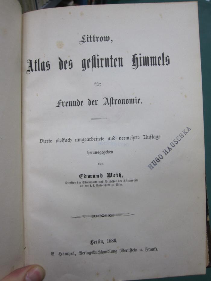 Kb 6 d: Atlas des gestirnten Himmels für Freunde der Astronomie (1886)