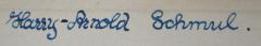 G46 / 718 (Schmul, Harry-Arnold), Von Hand: Autogramm, Name; 'Harry-Arnold Schmul.'.  (Prototyp)