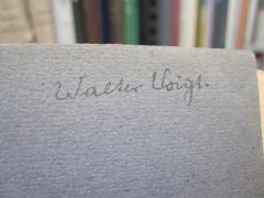 G45 / 2073 (Voigt, Walter), Von Hand: Autogramm, Name; 'Walter Voigt.'. 