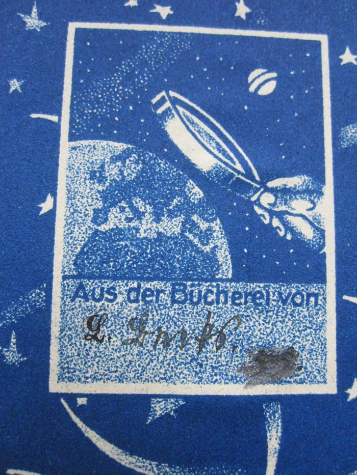 Kc 648: Sozialphysik : Naturkraft, Mensch und Wirtschaft ([1925]);G45 / 3169 (Becks, Liselotte), Von Hand: Autogramm, Name; '[Aus der Bücherei von] L. Becks.'. 