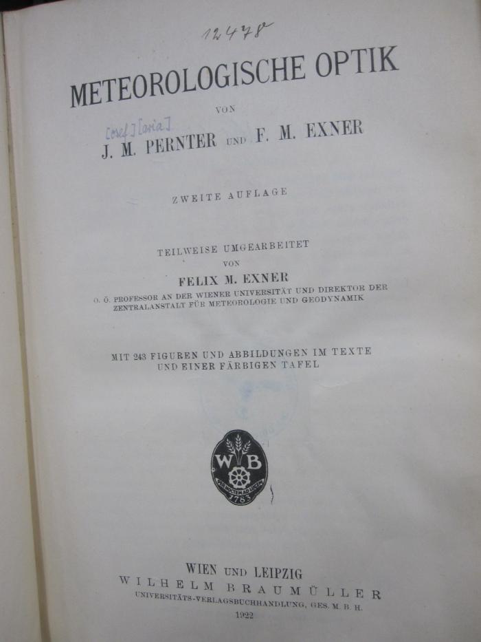 Kc 655 b: Meteorologische Optik (1922)