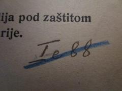 - (Slovanská Knihovna Bohoslovců), Von Hand: Signatur; 'Ie 88'. 