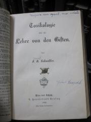 X 6372 Ers.: Toxikologie oder die Lehre von den Giften (1908)