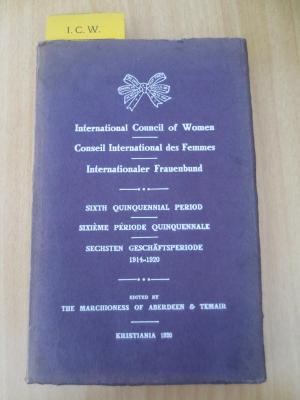  Report on the Quinquennial Meeting - Rapport de l'Assemblée Quinquenniale - Bericht über die Generalversammlung : Kristiania 1920 (1920)