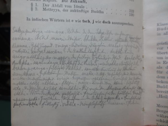 I 1189: Buddha (1903);G45II / 2920 (unbekannt), Von Hand: Annotation; '[...]'. 