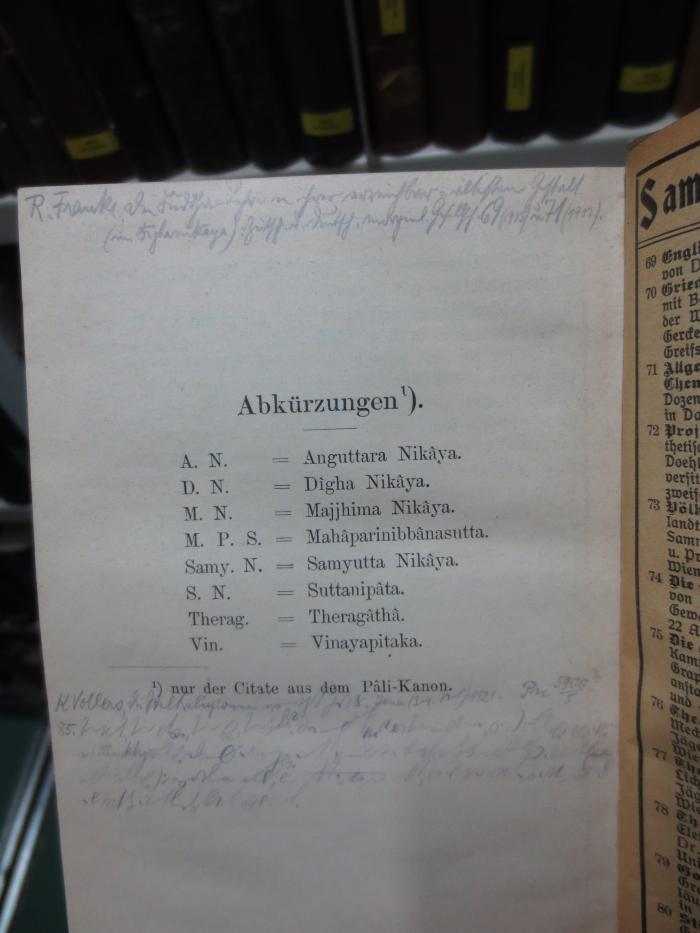 I 1189: Buddha (1903);G45II / 2920 (unbekannt), Von Hand: Annotation; '[...]'. 