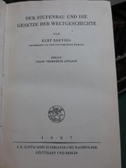 I 20 b, 2. Ex.: Der Stufenaufbau und die Gesetze der Weltgeschichte (1927)