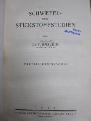 Kd 406: Schwefel- und Stickstoffstudien (1924)