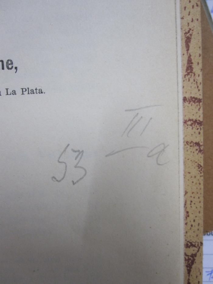 Ke 512: Zur Vorgeschichte der Entdeckung von Grypothermium bei Ultima Esperanza (1901);G46 / 1210 (unbekannt), Von Hand: Signatur; '53 III a'. 