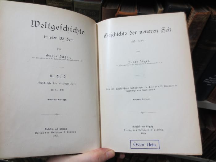 I 397 g 3, Ls: Geschichte der neueren Zeit : 1517 -1789 (1903)