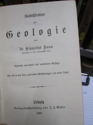 Ke 541 g: Katechismus der Geologie (1902)