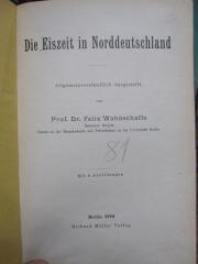 Ke 359 Ers.: Die Eiszeit in Norddeutschland (1910)