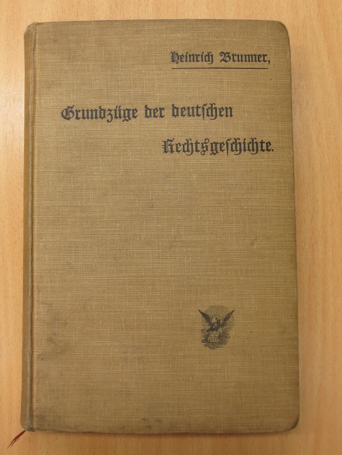 V 611: Grundzüge der deutschen Rechtsgeschichte (1901)