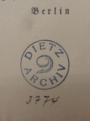 G45II / 2236 (Verlag J. H. W. Dietz Nachf. (Berlin)), Von Hand: Signatur, Exemplarnummer; '3774'. 