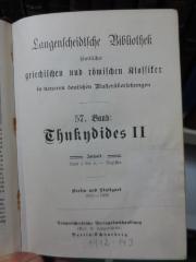 I 1411 b-g, 2: Thukydides II (Buch 5 bis 8, Register) (1912-14)