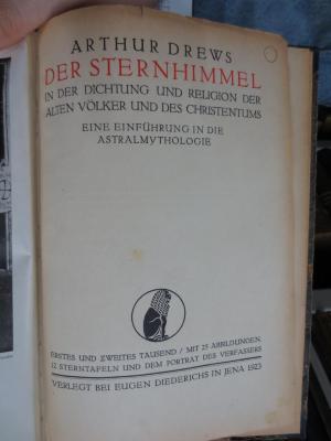 I 6652 2. Ex.: Der Sternenhimmel in der Dichtung und Religion der alten Völker und des Christentums (1923)