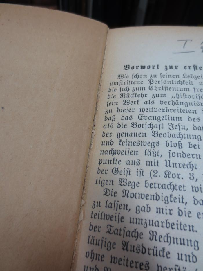 I 7435 b: Der Apostel Paulus und sein Werk (1921);G45II / 2816 (unbekannt), Ausriss: -. 