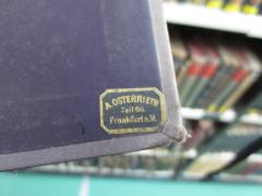 G45II / 696 (Druckerei August Osterrieth), Etikett: Name, Ortsangabe; 'A. Osterrieth
Zeil 66
Frankfurt a.M.'. 