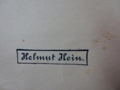 G45II / 1185 (Hein, Helmut), Stempel: Name; 'Helmut Hein.'. 