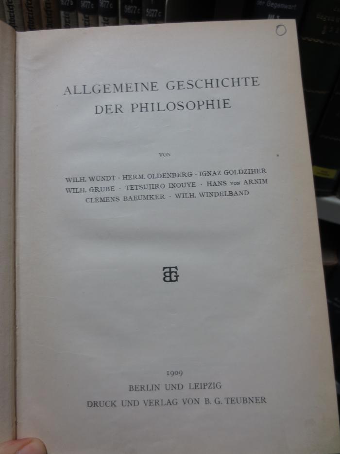 I 5713 1,5, 4. Ex.: Die Kultur der Gegenwart. Teil I. Abteilung V. : ihre Entwicklung und ihre Ziele. (1909)
