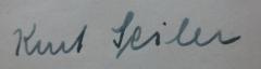 - (Seiler, Kurt), Von Hand: Autogramm, Name; 'Kurt Seiler'.  (Prototyp)