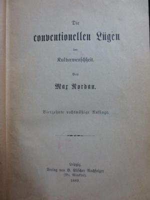 I 5777 ad: Die conventionellen Lügen der Kulturmenschheit (1889)