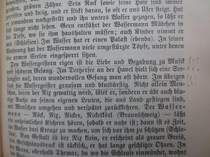 I 13532 b, 2. Ex.: Die deutsche Volkssage (1914);G45II / 603 (unbekannt), Von Hand: Annotation. 
