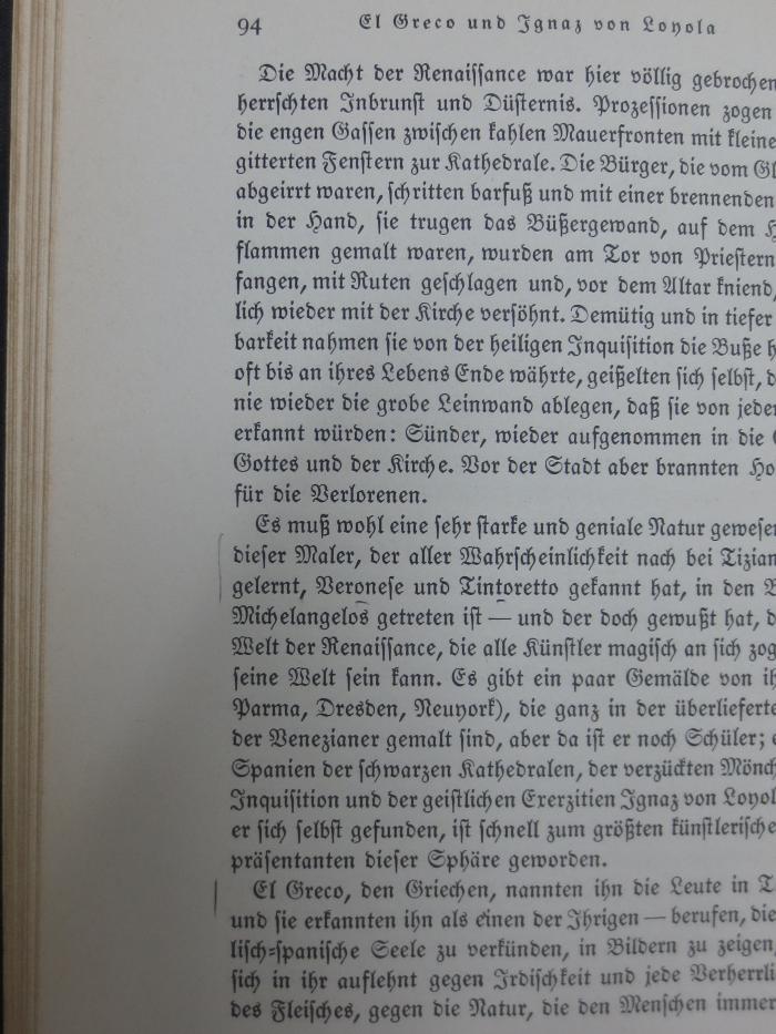 I 32079 2. Ex.: Inbrunst und Düsternis : Ein Bild des alten Spaniens (1927);G45II / 197 (unbekannt), Von Hand: Annotation. 
