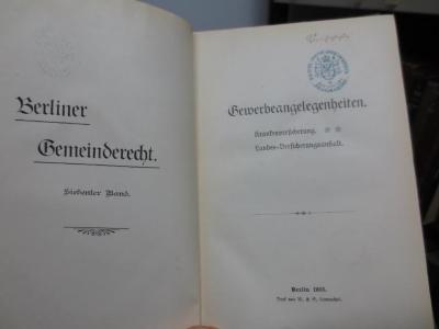 I 19212 7; 3. Ex.: Gewerbeangelegenheiten. Krankenversicherung (1905)