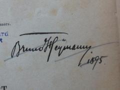 G45II / 2613 (Heymann, Bruno), Von Hand: Name, Autogramm, Datum; 'Bruno Heymann. 1895.'. 