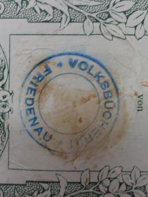 G45II / 2098 (Volksbücherei Friedenau), Stempel: Exlibris, Name; 'Volksbücherei Friedenau'. ;I 1411 b-g, 2: Thukydides II (Buch 5 bis 8, Register) (1912-14)