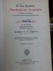 II 152 be, 1912: Handbuch der Geographie : Jubiläums-Ausgabe . "Der Große Seydlitz". 25. Bearbeitung  (1912)