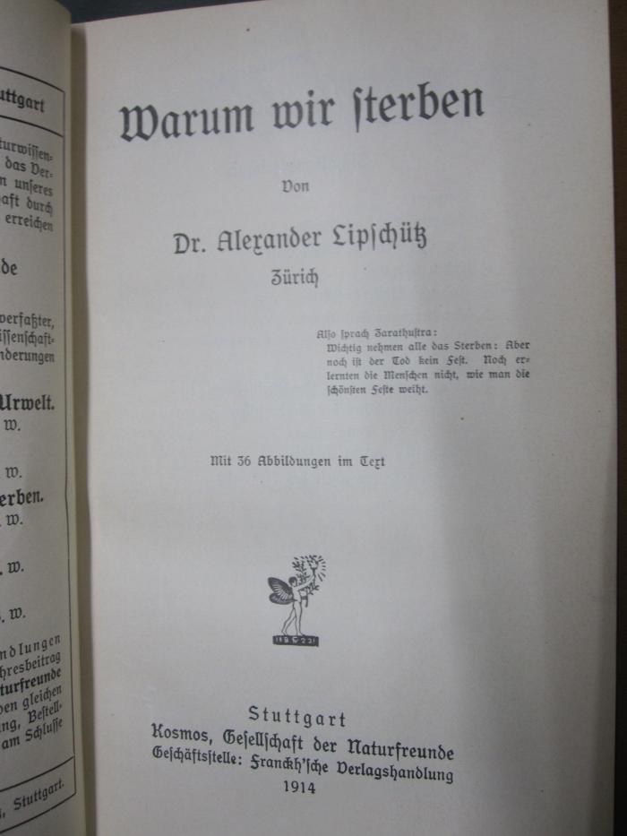 Kg 1389: Warum wir sterben (1914)