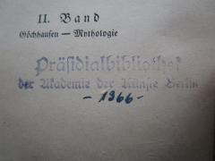 G45II / 2625 (Akademie der Künste), Von Hand: Signatur; '-1366-'. 