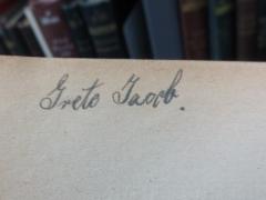 G45II / 123 (Iacob, Grete), Von Hand: Name, Autogramm; 'Grete Iaocb.'. 
