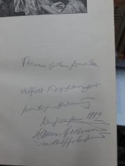 G45II / 2696 (Fechner, Hanns;Koeppen, Alfred), Von Hand: Autogramm, Name, Ortsangabe, Datum, Widmung; 'Seinem guten Freunde Alfred Koeppen zur freundlichen Erinnerung Weihnachten 1912 Hanns Fechner Mittelschreiberhau'. 