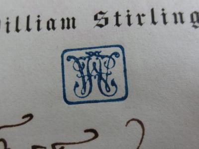 IV 1507 2. Ex.: Velazques und seine Werke (1856);G45II / 2726 (Werner, Fritz;unbekannt), Stempel: Monogramm; 'F W'. 