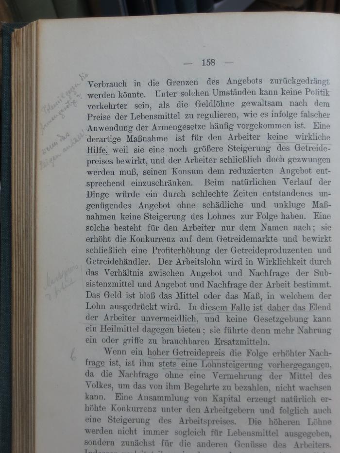 VII 270 2.Ex.: Grundsätze der Volkswirtschaft und Besteuerung (1905);46 / 2592 (Grünfeld, Ernst), Von Hand: Annotation, Annotation; 'Polemik gegen die Armengesetze?

wenn das Steigen anhält

Marktpreis &amp; Arbeit'. 