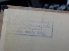 G45II / 433 (Schildberger, Hugo (Buchhandlung)), Stempel: Name, Ortsangabe; 'Hugo [?]berger
[?] und Papierhandlung
Berlin N.W., Flensburgerstr.
Stadtbahnbogen 412
Telefon: Moabit 3063'. 