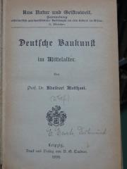 IV 8225: Deutsche Baukunst im Mittelalter (1899)