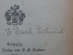 G45II / 1381 (Enste, E.), Von Hand: Name, Ortsangabe, Autogramm; 'E. Enste, Dortmund'. 