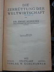 VII 5478: Die Zerrüttung der Weltwirtschaft (1922)