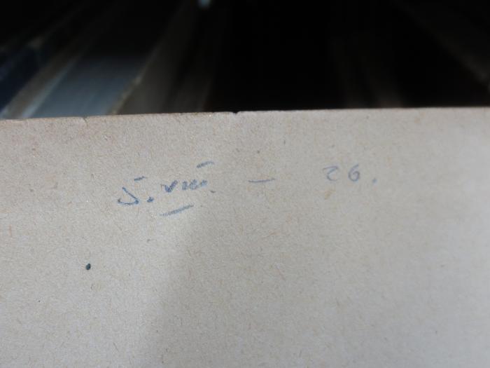 VI 5362 2. Ex.: Lebensbedingungen der Demokratie : Mit einem Vorwort von David Jayne Hill (1922);G45II / 1172 (unbekannt), Von Hand: Datum; '5. VIII.26'. 