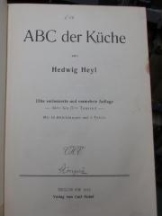 XI 3665 2. Ex.: ABC der Küche (1913)