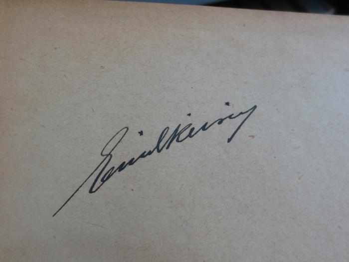 VII 288 b, 8, 2. Ex.: Ausgewählte Lesestücke zum Studium der politischen Ökonomie. 8. Band : Kapitalzins und Unternehmergewinn (1920);G45II / 1284, Von Hand: Name, Autogramm; 'Emil Reisin'