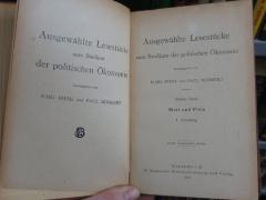VII 288 b, 4,1, 2. Ex.: Ausgewählte Lesestücke zum Studium der politischen Ökonomie. Band 4, 1. Abteilung: Wert und Preis (1920)
