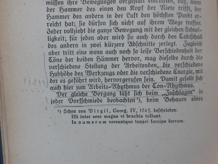 VII 2352 f, 2. Ex.: Arbeit und Rhythmus (1945);G45II / 1246 (unbekannt), Von Hand: Annotation. 